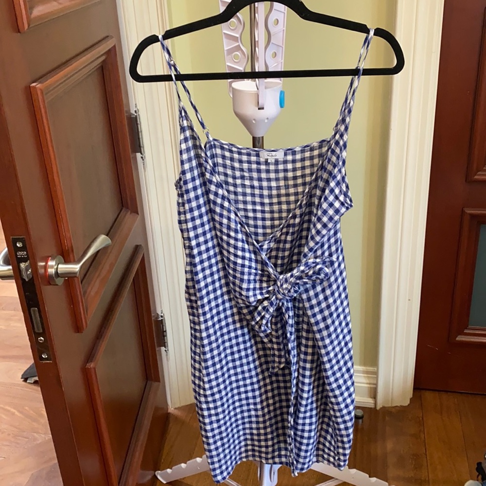 Rails Blue and White Gingham Mini Dress